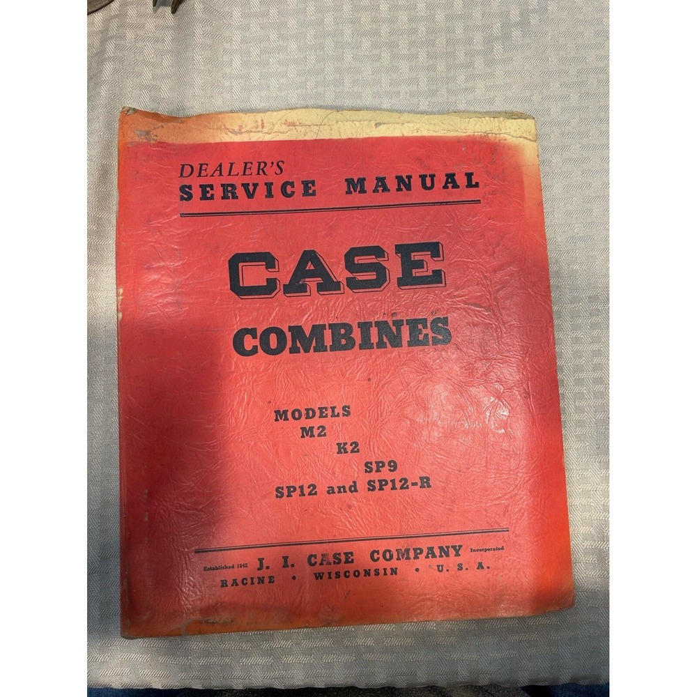Vintage Binder Book Dealers Service Manual CASE Combines Farm Tractors Equipment